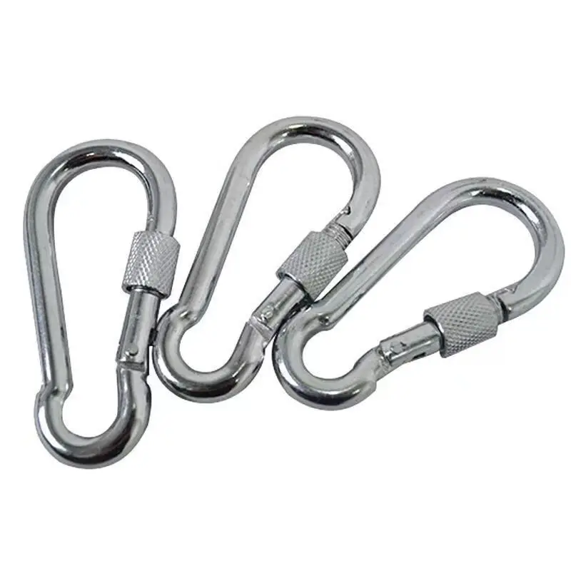 

Nutted Climbing Carabiners，Stainless Steel Spring Buckle，Pet Leash Buckle，safety Catch，sunshade Net Buckle，Spring Snap Hook