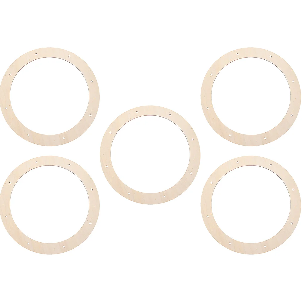 Wreath Rings Round Floral Wreath Hoop Wood Circle Wreath Frames DIY Wreath Craft Tools for Wedding Christmas Decorations