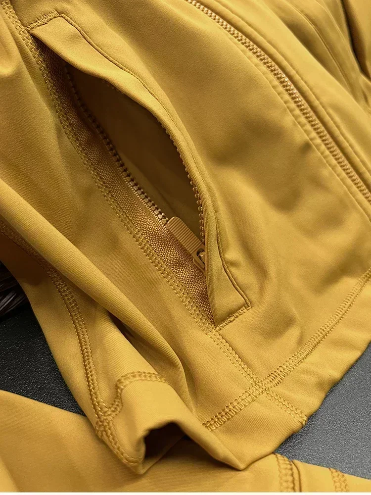 Lemon Women Yoga Define Jacket Gym Workout  Zipper Hooded Coat Running Sport Jacket Hoodies Thumb Hole Sportwear Sport Top