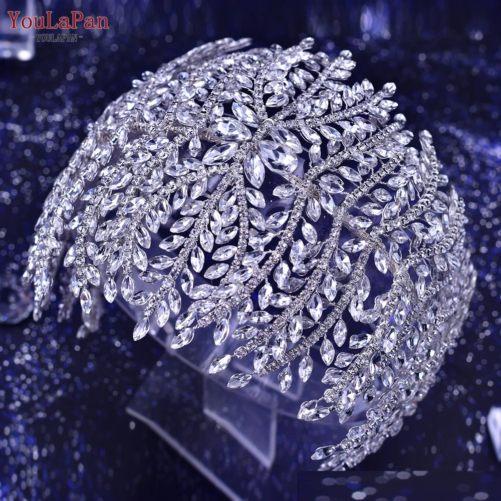 

YouLaPan HP435 Wedding Tiara Crystal Bridal Headband Women Hair Crown Bridal Hair Accessories Bride Headpieces for Party Banquet