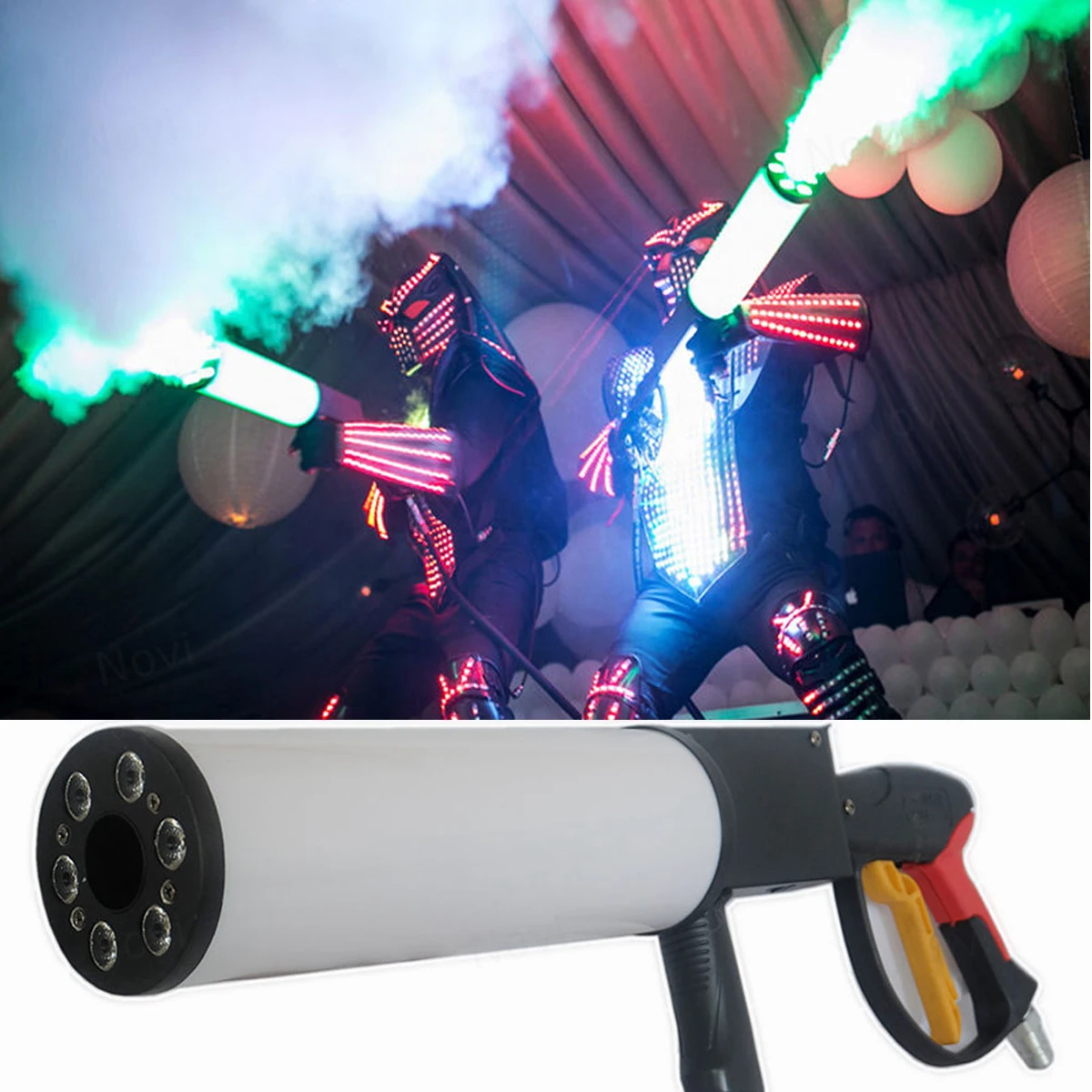 Colorful CO2 Jet Air Column Gun LED Handheld Carbon Dioxide Gas Smoke Fog Machine for Party Wedding Stage DJ Disco Performance