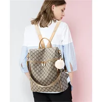Luxury Brand Design Women's Traval Bacpacks Ladies Back Pack Fashion PU Leather Print Pattern Women Bag 2