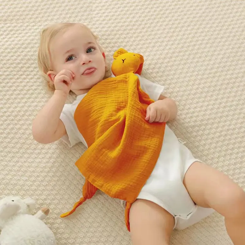 Baby Cotton Muslin Comforter Blanket Newborn Sleeping Dolls Kids Fashion Sleep Toy