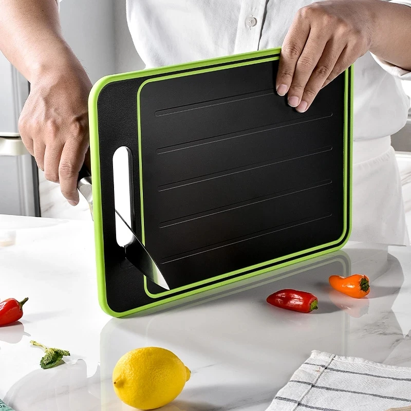 

Double-sided Cutting Board with Defrosting Function Cutting Board with Knife Sharpener