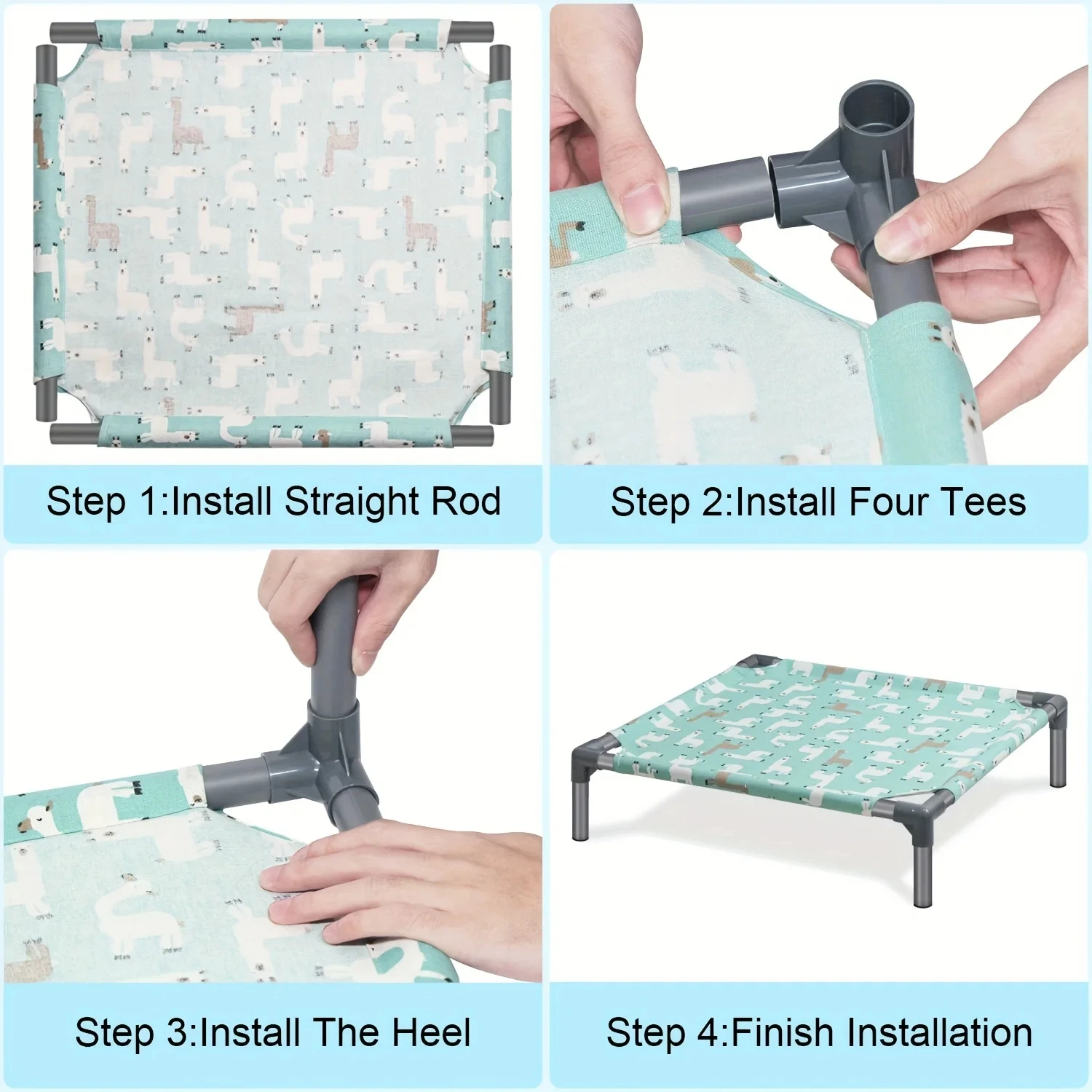 Title 4, Detachable Dog Hammock Bed With Washable Bed Ma...
