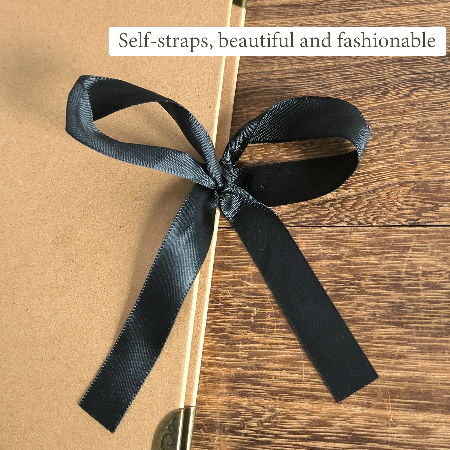 DIY Handbook Photo Album with Bow Ribbon and Double Coil Binding - 30 Sheets