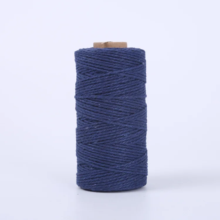 100M/Roll 2mm Cotton Rope Colorful Twine Macrame Cord Rope String Thread DIY Crafts Braided Twisted Cotton Home Textile Decor 