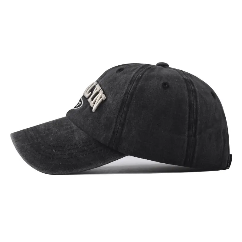 Neue Brooklyn Baumwolle bestickte Baseballmütze Herren- und Damenmütze koreanische Version Hip-Hop-Persönlichkeitskappe – Detail 11