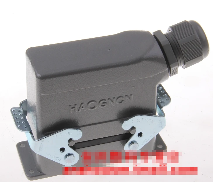 

HAOGNCN heavy-duty connector H16B-TS/AG HDC-HE-016-1/M/F upper cover side entry double buckle