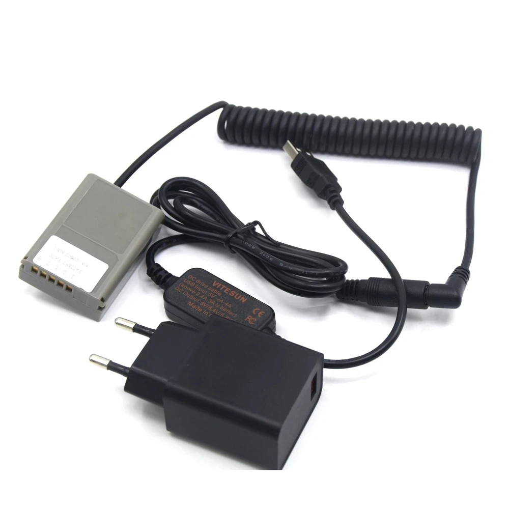 

18W Fast Charger USB to DC Cable PS-BLN1 BLN-1 Dummy Battery for Olympus OM-D E-M5 II 2 E-M1 PEN E-P5 Camera DC Coupler