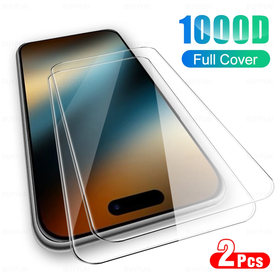 

Стекло для IPhone 15 Pro Max, 2 шт., полное покрытие, закаленное стекло, Защита экрана для Iphone15 Pro Max 15 Plus Apple15, закаленное стекло
