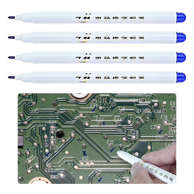 금속 CeramicElectrician 페인트 펜에 대 한 5 Pcs 회로 기판 낙서 펜 물 기반 마커 펜 임시 마킹 펜 F19E