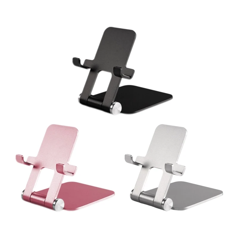

Mobile Phone Stand Holder Mobile Phone Tablet Holders Phone Aluminium Alloy Phone Mounts with Silicone Pads Bracket