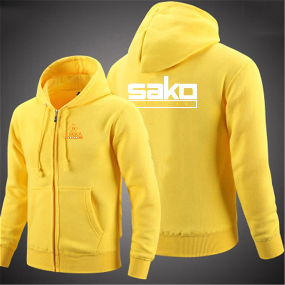 Solid Color Hooded Long Sleeves Zip Jacket Sweatshirts Pullover Tops