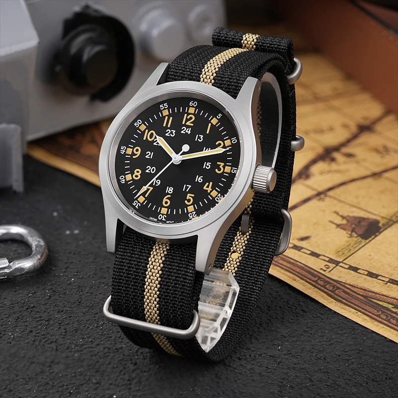 新品】Militado ML05 ミリタリーウォッチ　38㎜　VH31 腕時計 Militado 38mm Field Watch ML05 Date Window Version