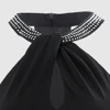 Robe noire dos nu, vêtement formel et sexy, printemps, été – Image 4
