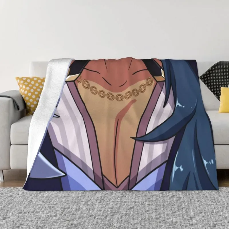 

NEW Kaeya Tiddies Blanket Soft Flannel Fleece Warm Anime Game Gaming Genshin Impact Throw Blankets for Home Bed Sofa Bedspreads