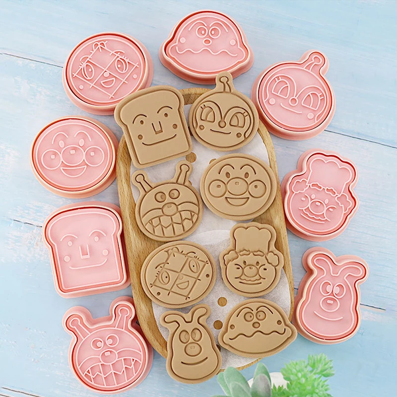 Description Picture 6 of itemAnpanman 8 Piece Set Shape Cookie Cutters Fondant Cutter Plastic Cookie Mold DIY Fondant Pastry Decorating Baking Cooking Tools