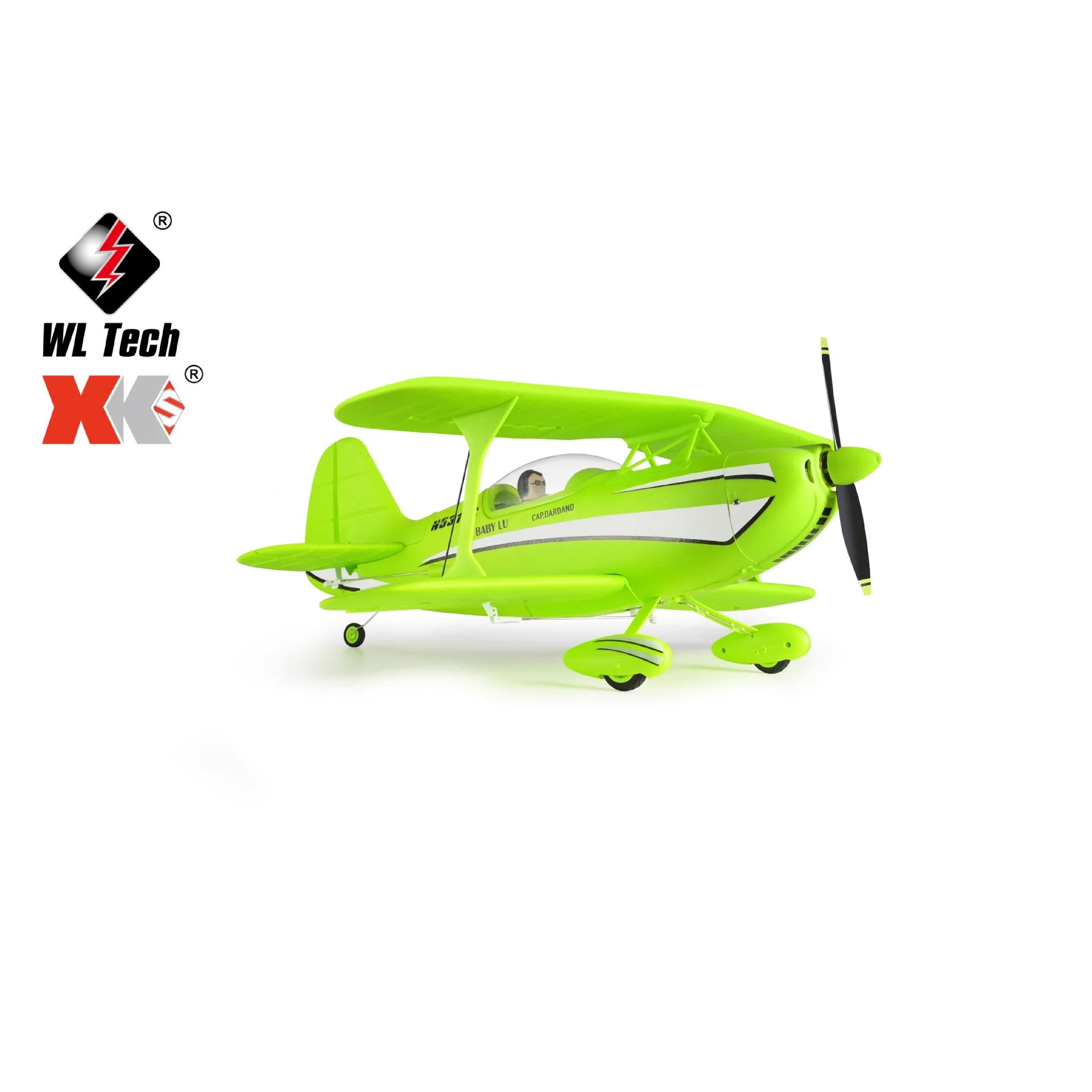 WL Tech XK A310 RC 비행기 WWII 비치 D17S 바이플레인 3D/6G 고정밀 브러시리스 실제 항공기 어린이 및 성인 취미용