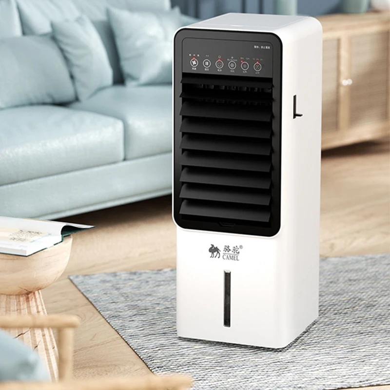 Air Conditioner Fan Dual-Use Household Power Saving Small Quick Heating Fan  Heater Remote Control Vertical Hot and Cold Heater