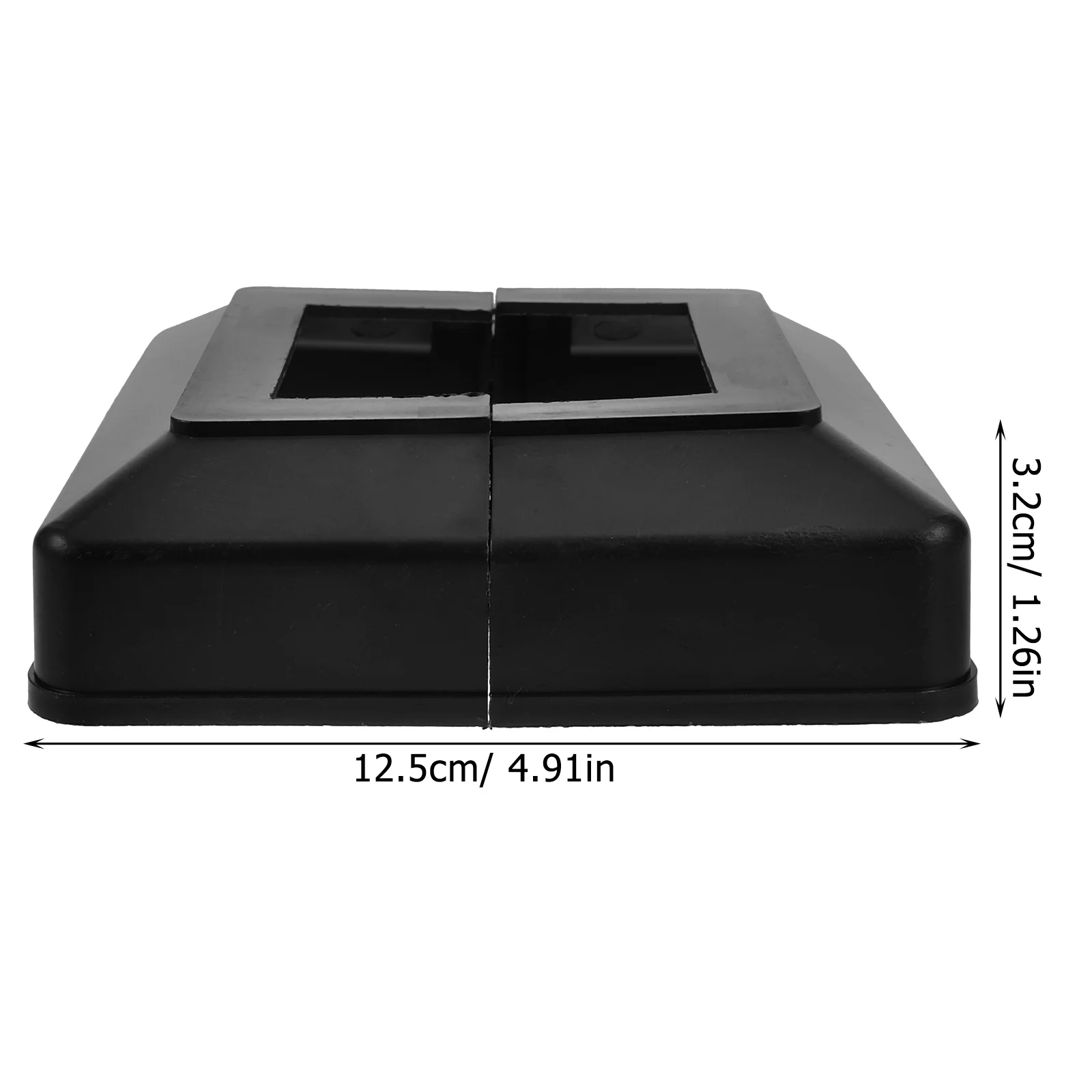 2 Pcs 2x4 Square Tube Decorative Hanger Vinyl Fence Parts Deck Post Topper Plastic