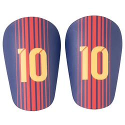 Compact Football Shin Guards - Versatile Protective Gear - 10x6cm (Bluish red)