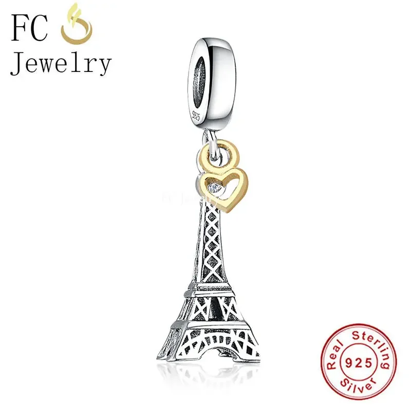 FC Jewelry Fit Original Brand Charm Bracelet 925 Silver Camera Paris Eiffel Tower Beads Pendant Women Making Travel Berloque DIY beads charms charm jewelry sterling silver jewelry charm bead silver charm bracelet sterling silver beads beads jewelry silver charm bead sterling silver beads charm bead jewelry making