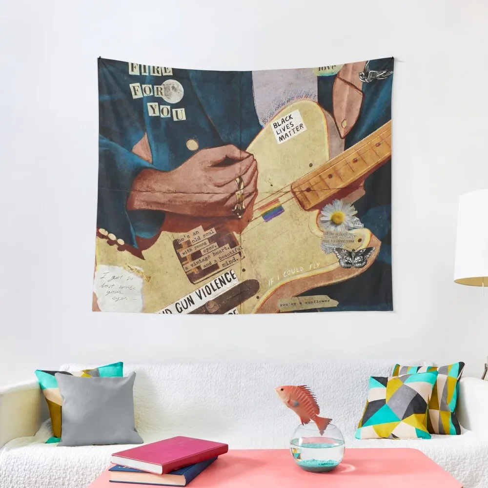 

Guitar Vintage Tapestry Funny Wall Decoration Wall Hanging Tapestry