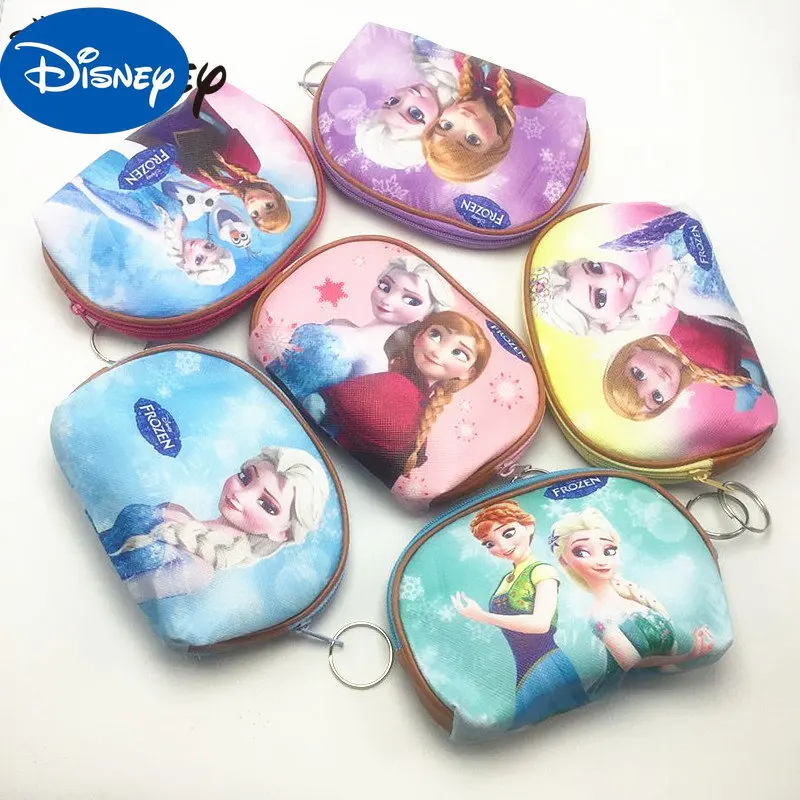 

MINISO Disney Princess Snow Series Elsa Coin Purse Ladies Short Clutch Purse Children Coin Purse