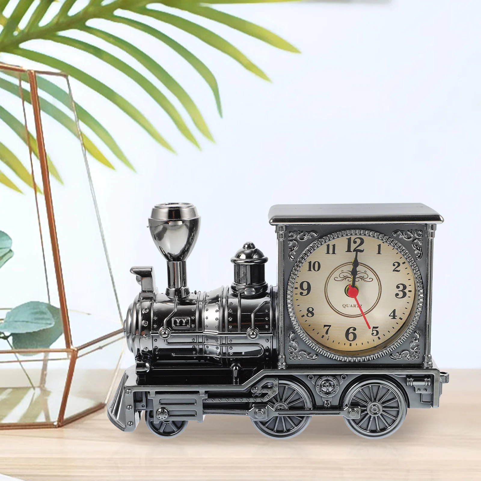 빈티지 기차 알람 시계, 소형 알람 시계, 구식 클래식 알람 시계, 테이블 책상 시계, 기관차