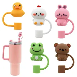 Straw Cover Cap for Stanley Cup,Silicone Straw Topper Compatible with 30&40 Oz Tumbler with Handle