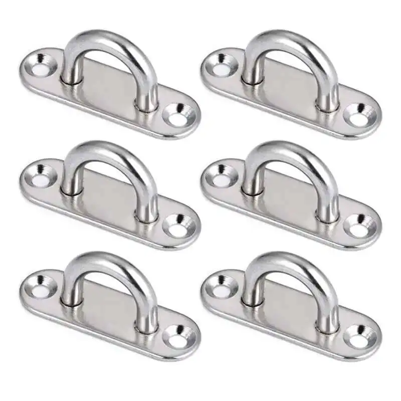 304-M6 M5 M8 Oval Eye Board Deck Buckle Staple Boat Shade Sail Mounting Fastening Set 1PCS 304 Marine Grade Stainless Steel