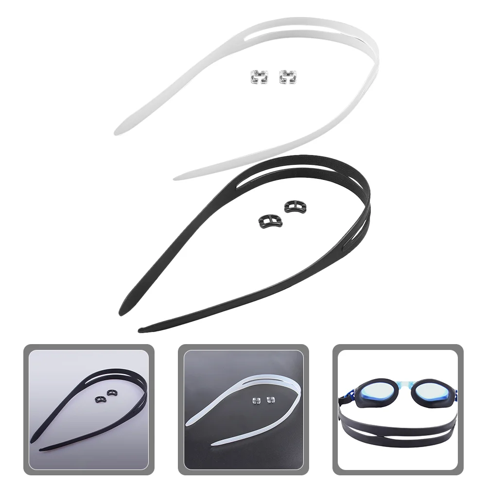 

2 Sets Glasses Chain Swimming Goggles Belt Lanyard Accessories Silica Gel Strap