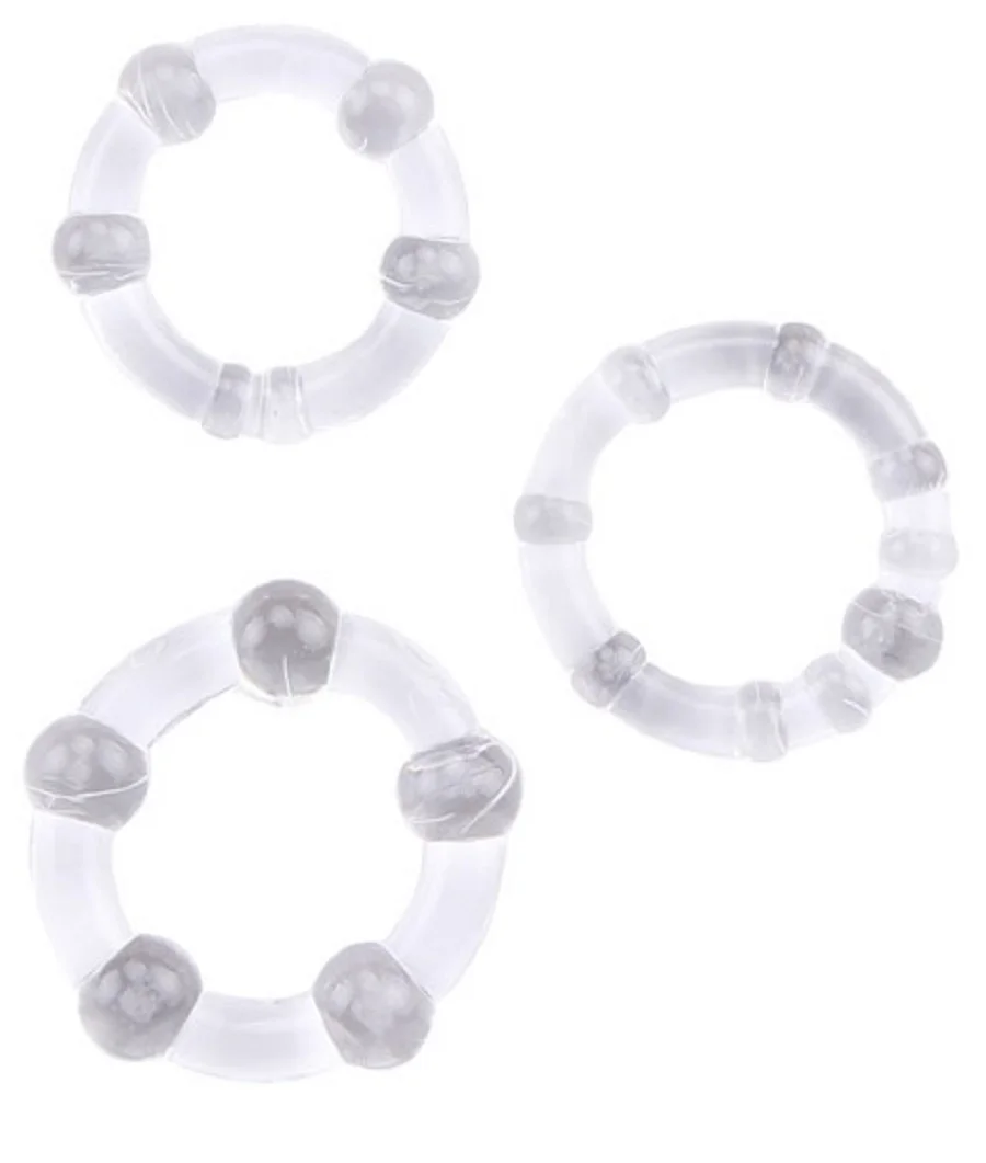 Tre colori serratura trasparente imbracatura maschile sperma preservativo anello di ritardo in silicone giocattoli erotici per adulti da uomo_voghion.com