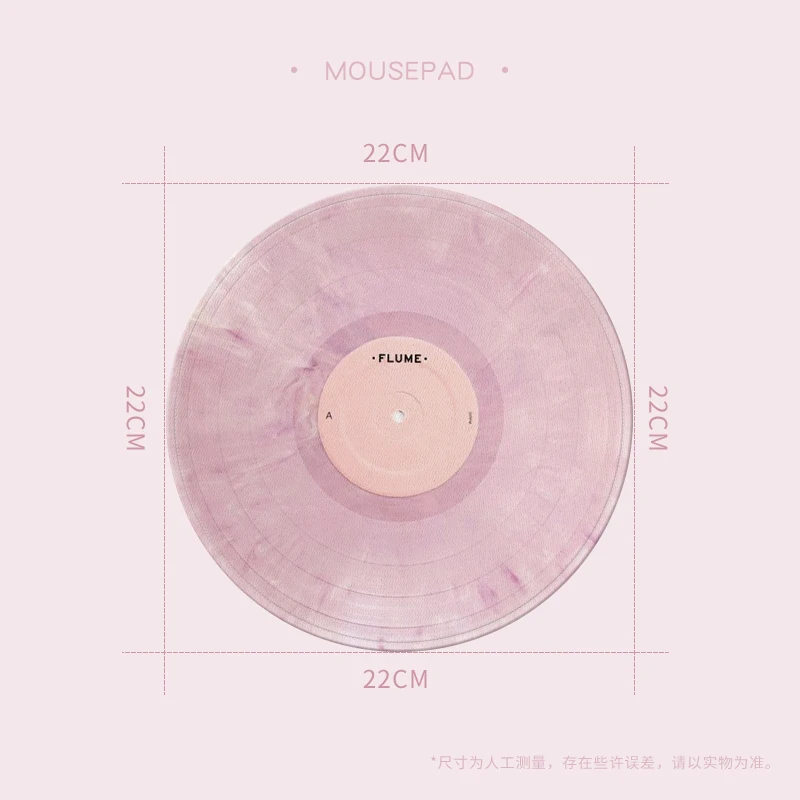 Kawaii Pink Round Mouse Pad - Cute and Creative Office Desk Accessory
