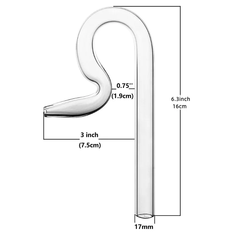 Title 8, 13/17mm Glass Lily Pipe Spin Surface Inflow Out...