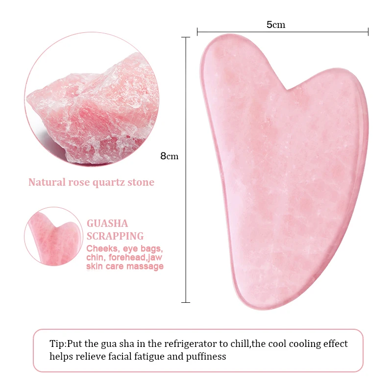 

Natural Jade Gua Sha Stone Board Massage Rose Quartz Guasha Plate Jade Face Massager Scrapers Tools For Face Neck Back Body