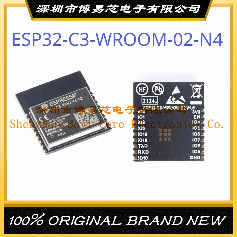 

1Pcs/LOTE ESP32-C3-WROOM-02-N4 New Original Authentic Wireless Transceiver Chip IC