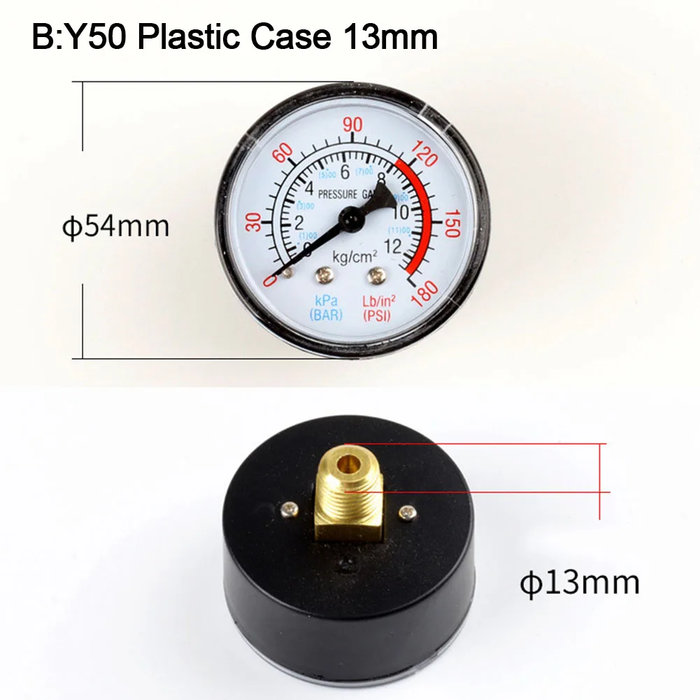 Y40 Y50 0-180PSI Pool Filter Water Pressure Dial Hydraulic Pressure Gauge Meter Manometer Easy-to-Read Display Gauge tyre pressure gauge fluid pressure gauge pressure gauge refrigeration pressure gauge vacuum pressure gauge refrigerant pressure gauge