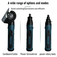 Mini tournevis électrique multifonction 4-en-1 rechargeable avec réglage, perceuse, outils de démontage et de réparation de couple 4