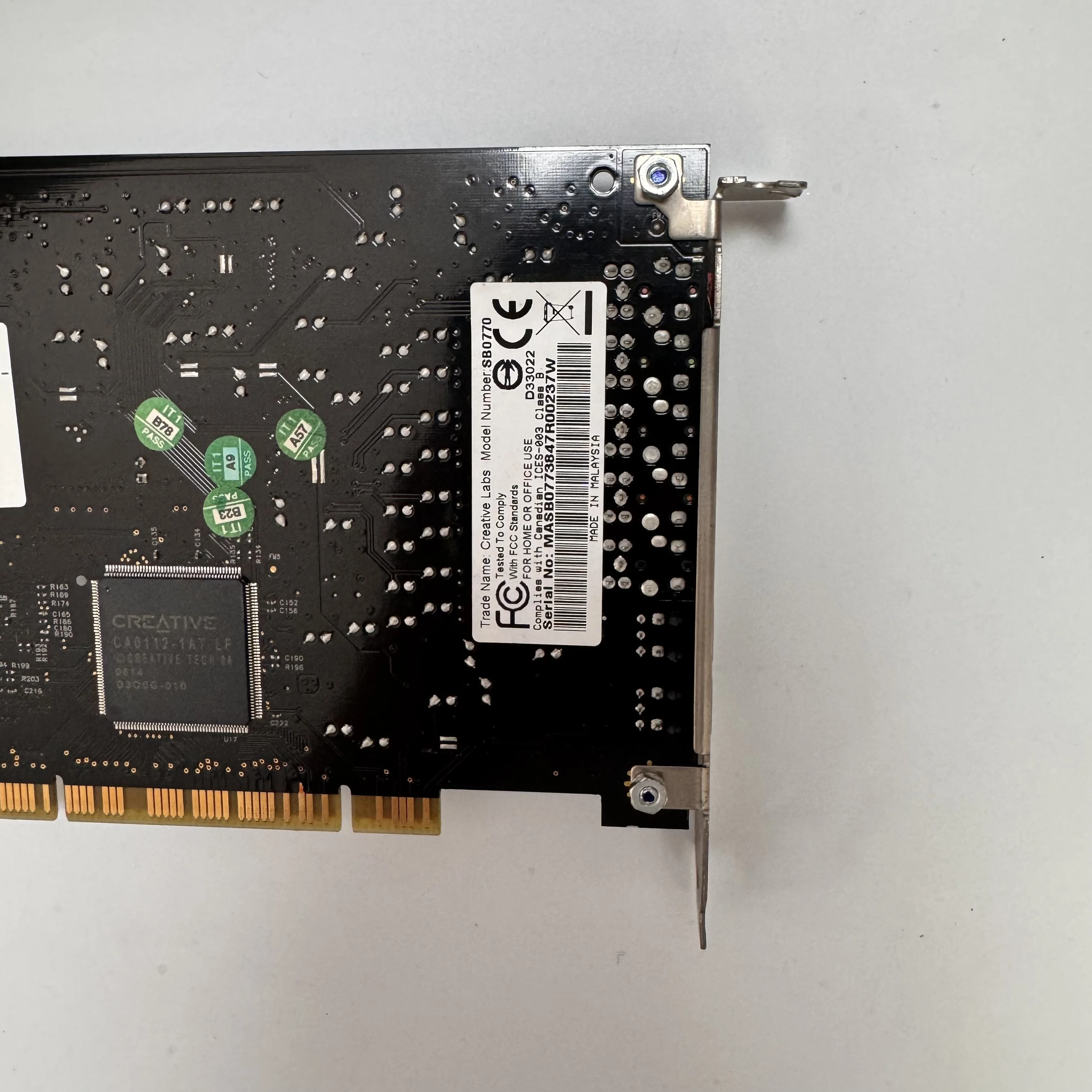 중고 X-Fi Xtreme Music 7.1 채널 PCI 사운드 카드, 고급형 X-Fi 시리즈 7.1 서라운드 사운드 109dB 광입력