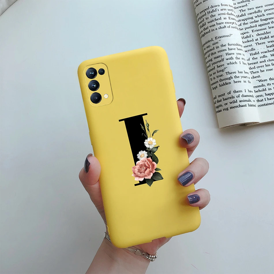 For OPPO Reno5 5G Case Custom Name Gold Letters Silicone Fundas Soft TPU Phone Cover For OPPO Reno 5 Reno5 Pro Find X3 Lite Case