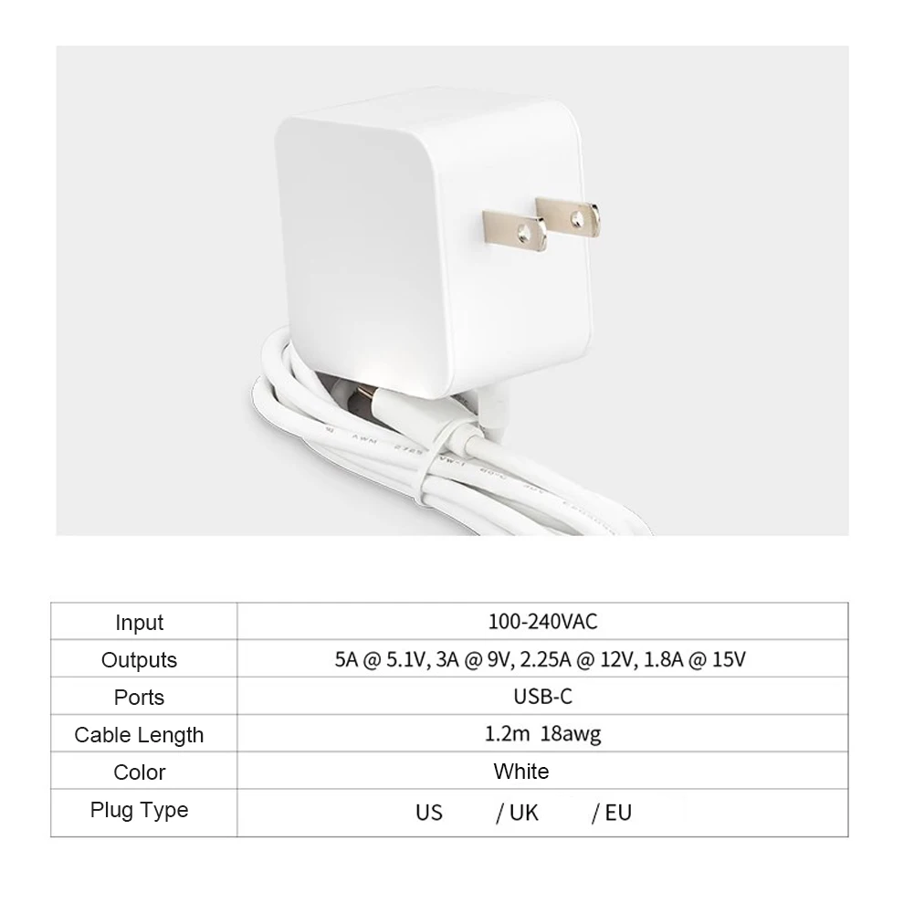 ����� ���� 5 �� ���� �����, PD ���� EU �̱� ���� �÷��׿� ȣȯ, 27W USB-C ���� ���� ��ġ, 5.1V 5A