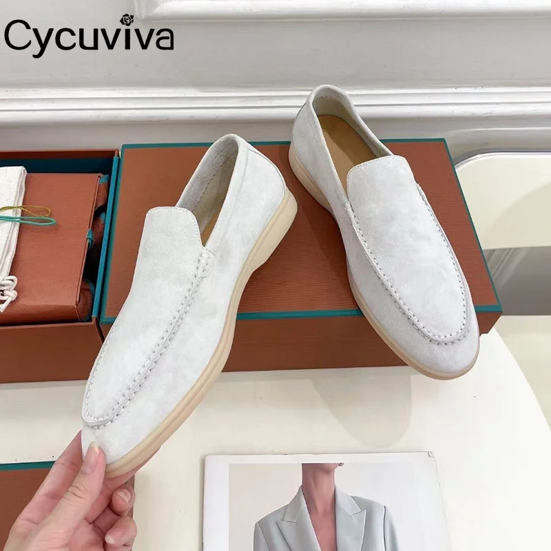 

Повседневные туфли Kidsuede на плоской подошве для мужчин и женщин, лоферы на платформе с круглым носком для влюбленных, летняя Брендовая обувь