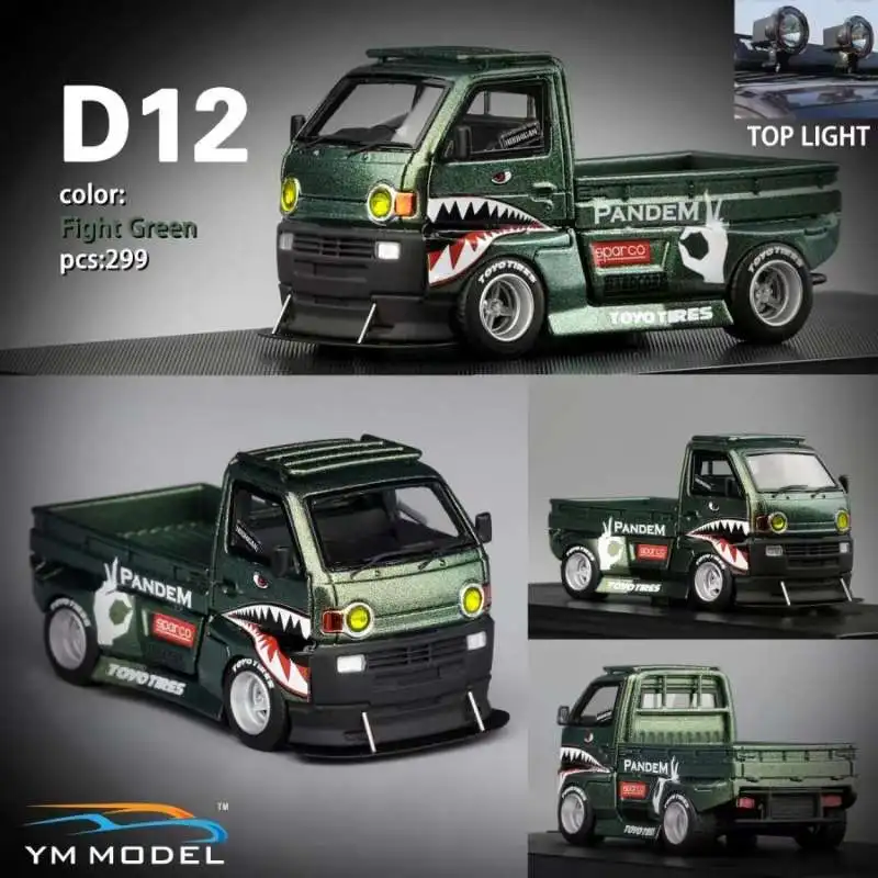 Ym Modello 1:64 Hoonigan Carry Micro Card Generation 9 D12 Resin Diecast Car Model