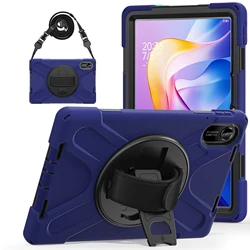 Kids Shockproof Tablet Case with Stand, Strap, and Protective Film for Redmi Pad 2 2025 (Navy)