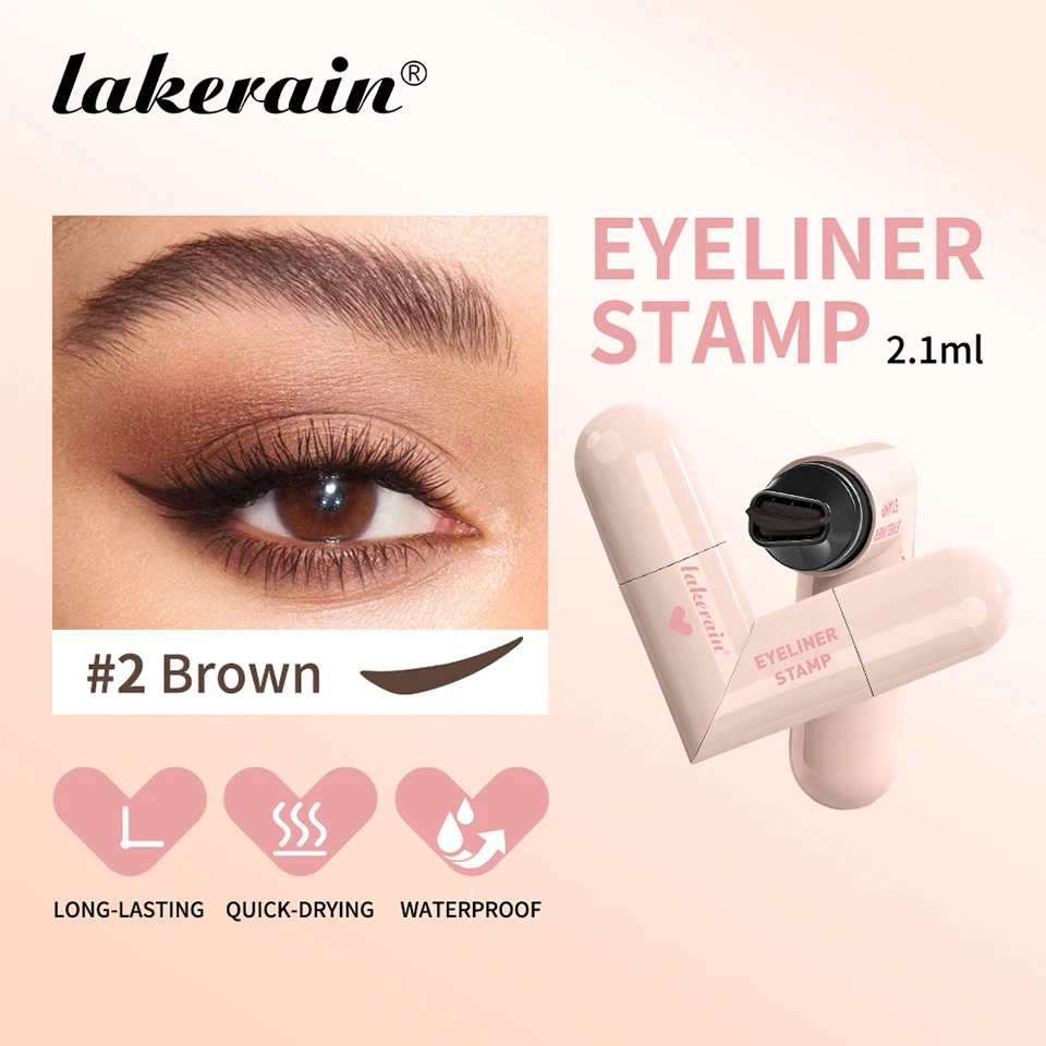 Lakerain Eyeliner Stamp Waterproof Fast Drying Precise Tip Liner_voghion.com