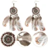 Feathered Tassel Earrings Boho Earrings Dangle Earrings Dream Catcher Earrings Native Jewelry Sets Fashion Jewelry Travel 2