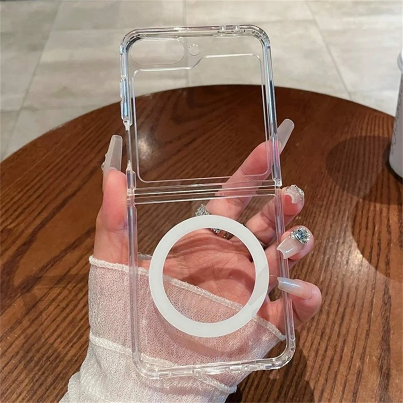 Magnetic Transparent Shockproof Acrylic Case with Magsafe Wireless Charging Compatibility
