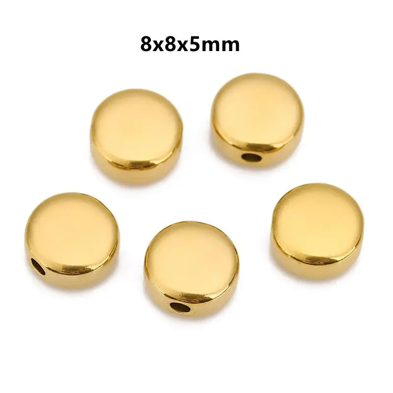 Set of 5 Stainless Steel Star and Heart Spacer Beads